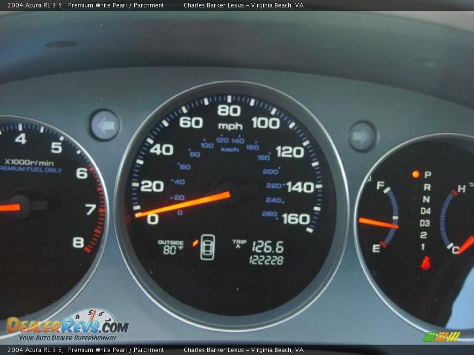 2004 Acura RL 3.5 Premium White Pearl / Parchment Photo #15