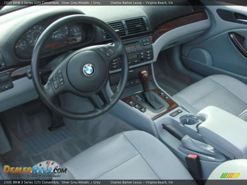 2005 BMW 3 Series 325i Convertible Silver Grey Metallic / Grey Photo #11