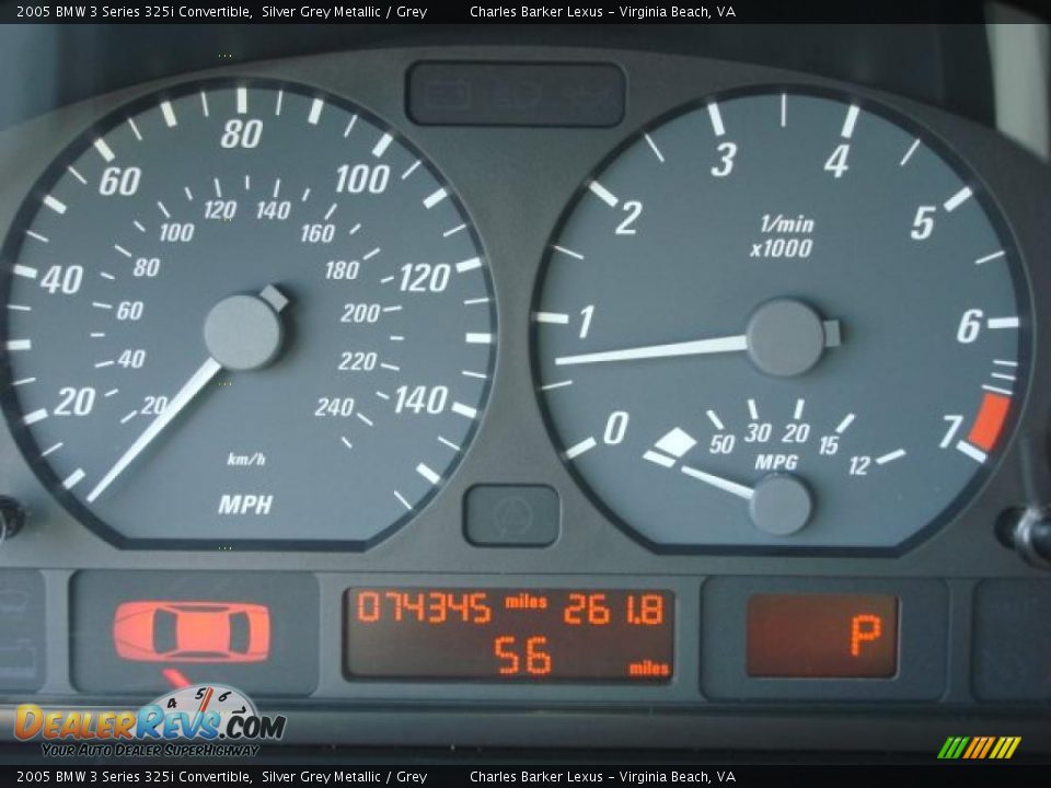2005 BMW 3 Series 325i Convertible Silver Grey Metallic / Grey Photo #12