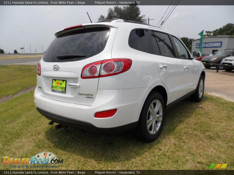 2011 Hyundai Santa Fe Limited Frost White Pearl / Beige Photo #3