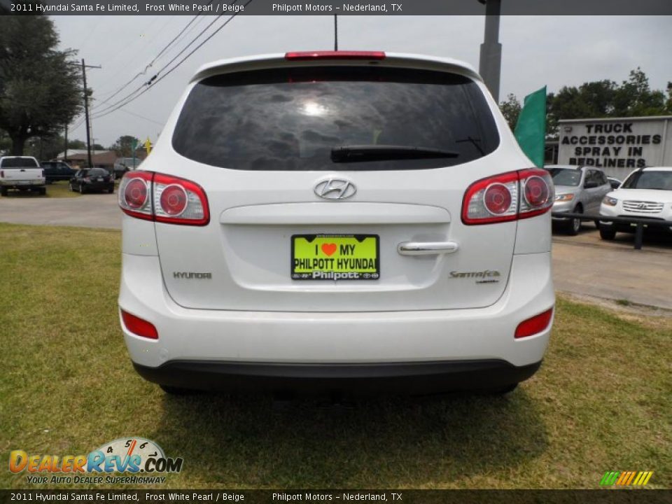 2011 Hyundai Santa Fe Limited Frost White Pearl / Beige Photo #4
