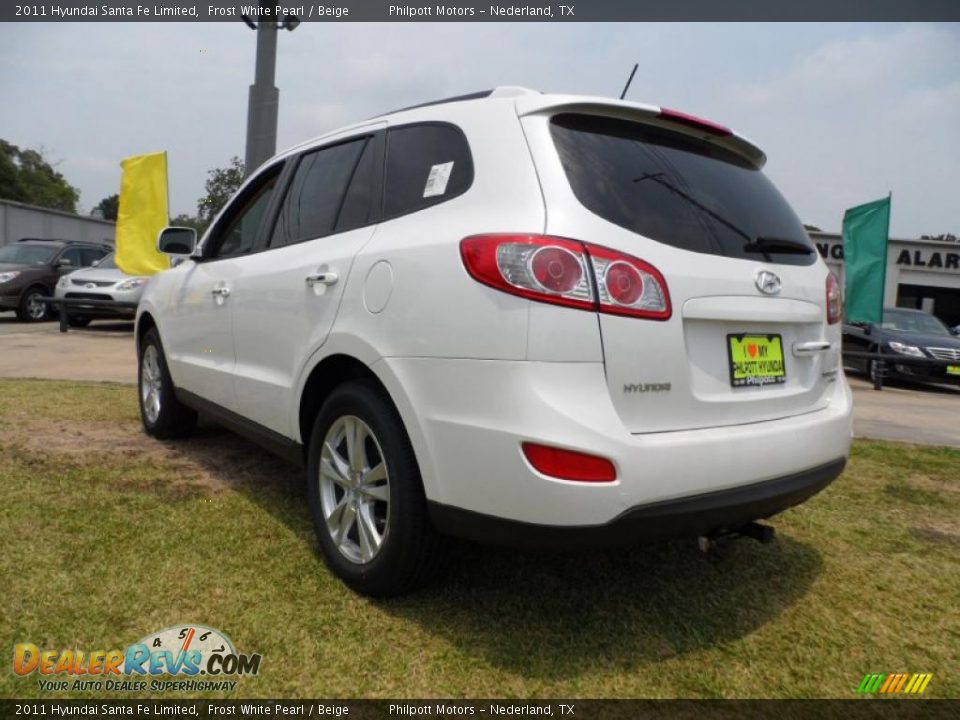 2011 Hyundai Santa Fe Limited Frost White Pearl / Beige Photo #5