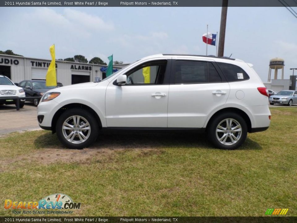 2011 Hyundai Santa Fe Limited Frost White Pearl / Beige Photo #6