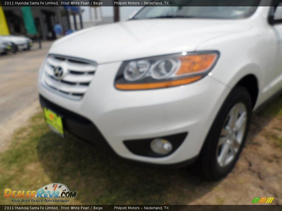 2011 Hyundai Santa Fe Limited Frost White Pearl / Beige Photo #10