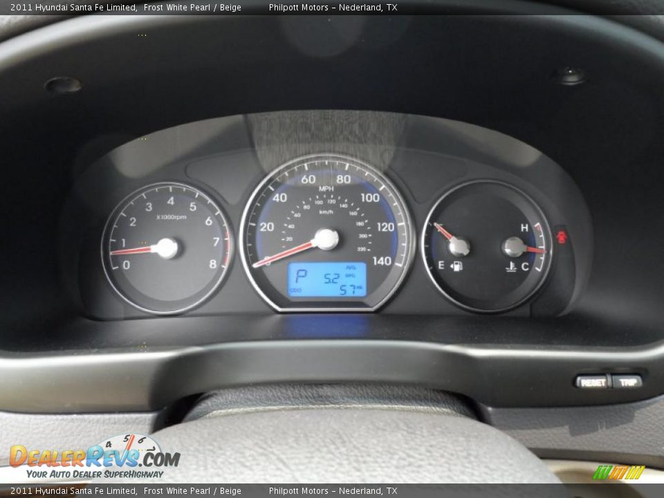 2011 Hyundai Santa Fe Limited Gauges Photo #35