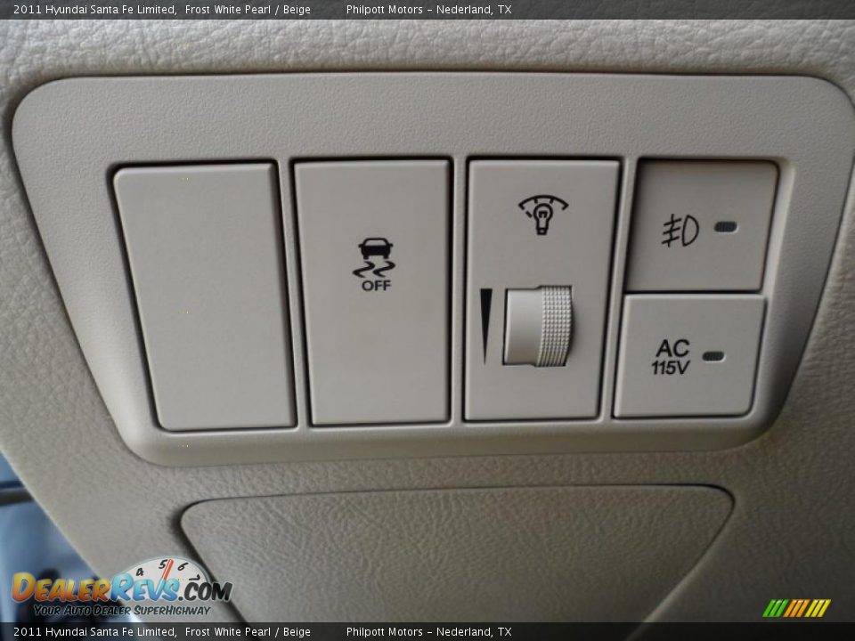2011 Hyundai Santa Fe Limited Frost White Pearl / Beige Photo #36