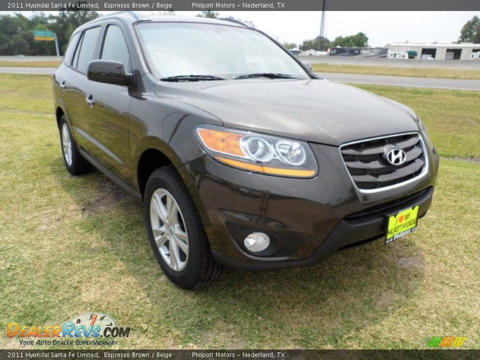 2011 Hyundai Santa Fe Limited Espresso Brown / Beige Photo #1