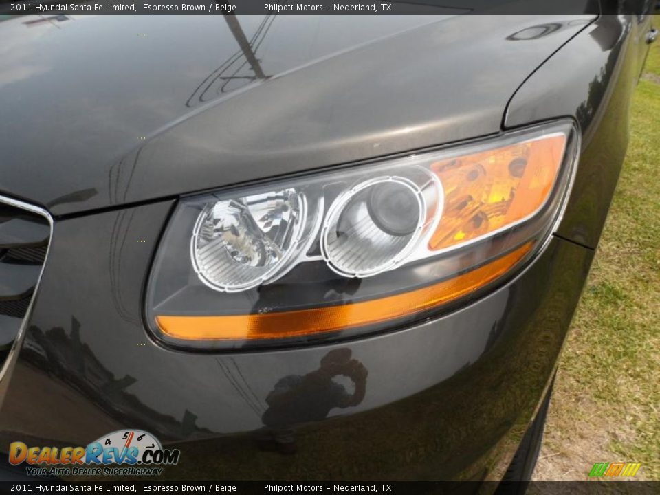 2011 Hyundai Santa Fe Limited Espresso Brown / Beige Photo #10