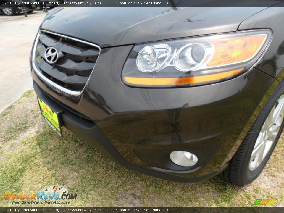 2011 Hyundai Santa Fe Limited Espresso Brown / Beige Photo #12