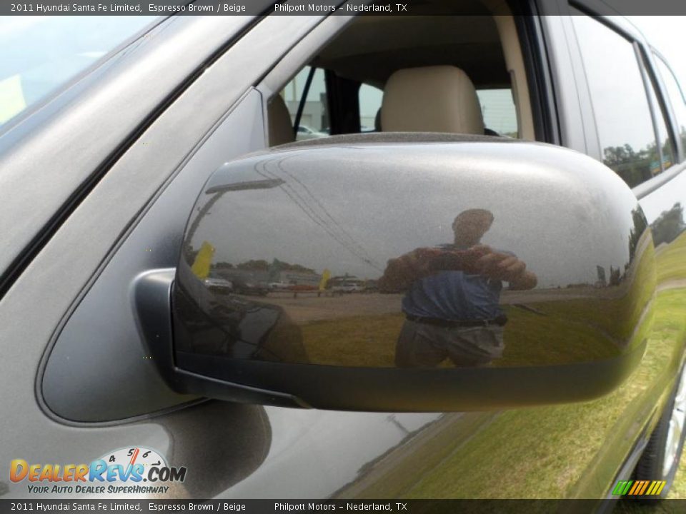 2011 Hyundai Santa Fe Limited Espresso Brown / Beige Photo #14