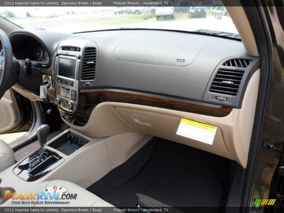 2011 Hyundai Santa Fe Limited Espresso Brown / Beige Photo #23