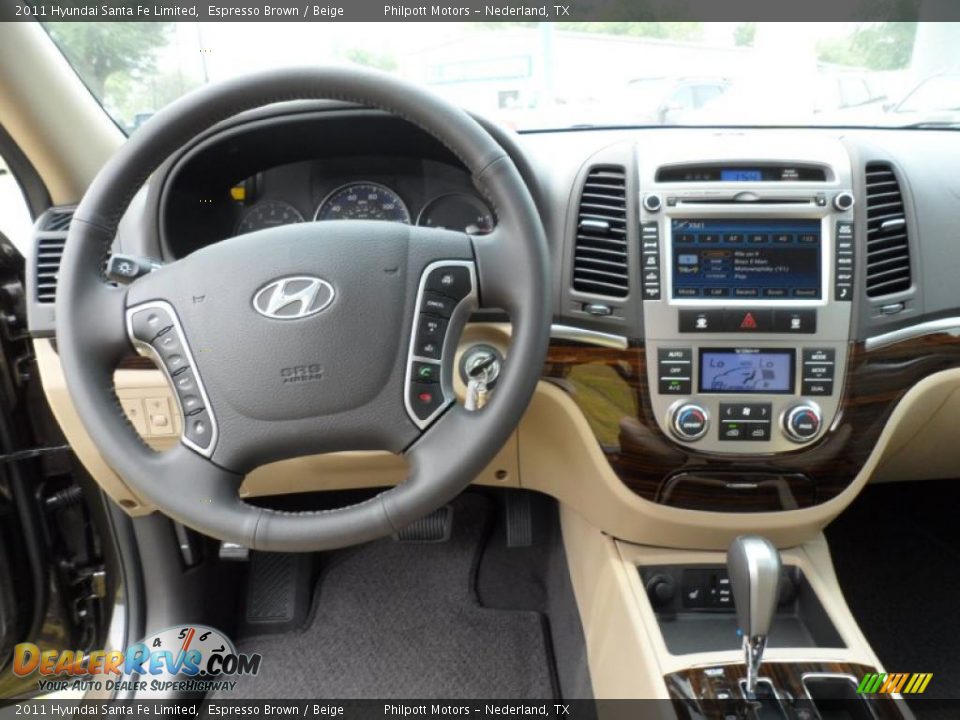 2011 Hyundai Santa Fe Limited Espresso Brown / Beige Photo #34