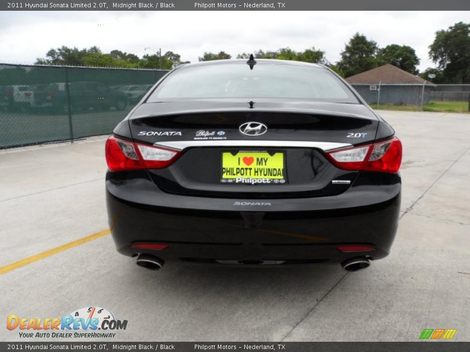 2011 Hyundai Sonata Limited 2.0T Midnight Black / Black Photo #4