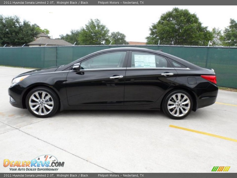 2011 Hyundai Sonata Limited 2.0T Midnight Black / Black Photo #6