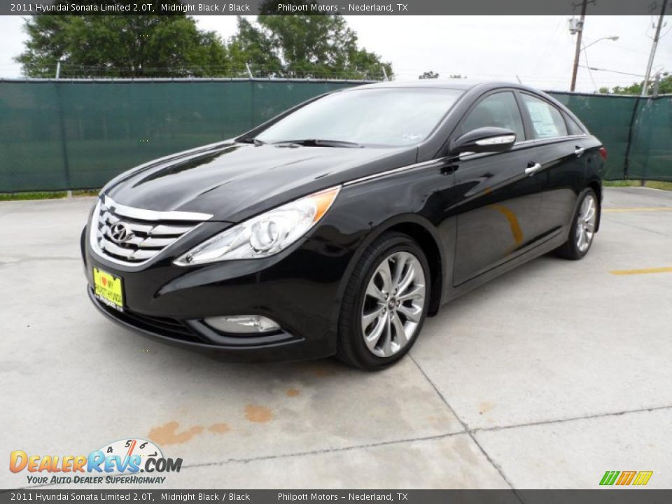 2011 Hyundai Sonata Limited 2.0T Midnight Black / Black Photo #7