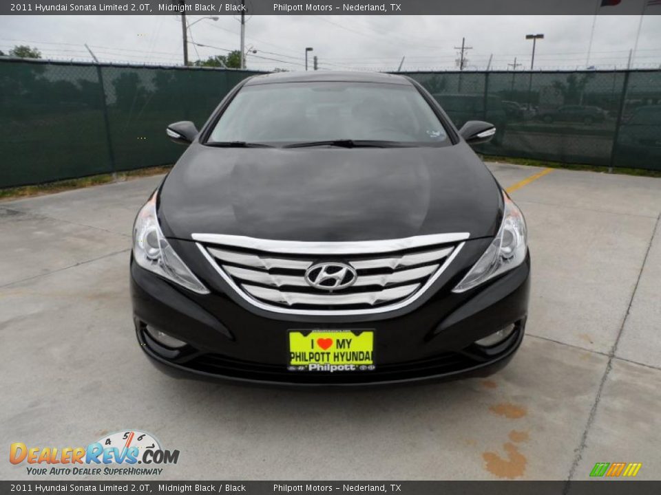2011 Hyundai Sonata Limited 2.0T Midnight Black / Black Photo #8