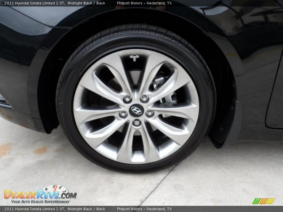 2011 Hyundai Sonata Limited 2.0T Midnight Black / Black Photo #11