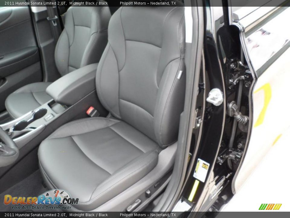 2011 Hyundai Sonata Limited 2.0T Midnight Black / Black Photo #25