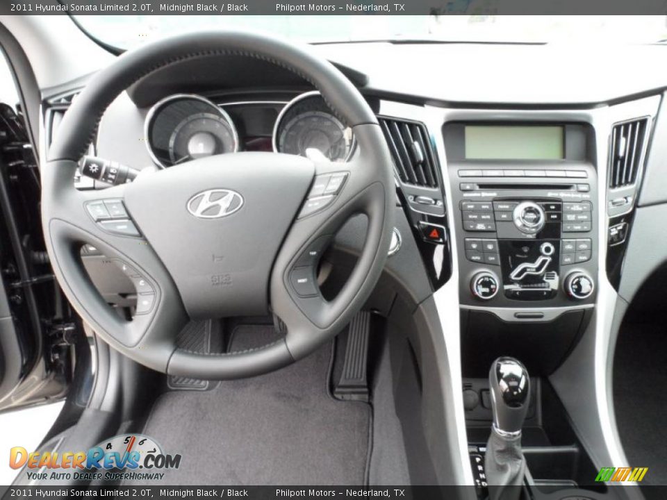 2011 Hyundai Sonata Limited 2.0T Midnight Black / Black Photo #28