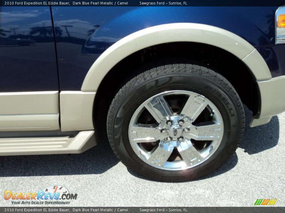 2010 Ford Expedition EL Eddie Bauer Dark Blue Pearl Metallic / Camel Photo #3
