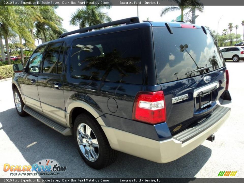 2010 Ford Expedition EL Eddie Bauer Dark Blue Pearl Metallic / Camel Photo #9