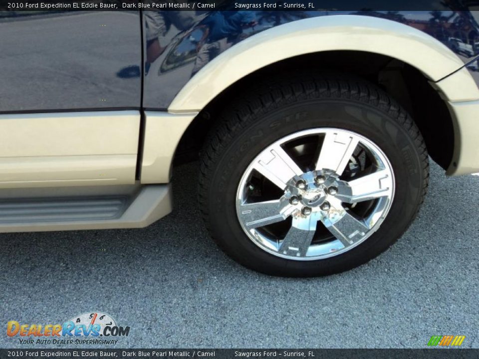 2010 Ford Expedition EL Eddie Bauer Dark Blue Pearl Metallic / Camel Photo #11