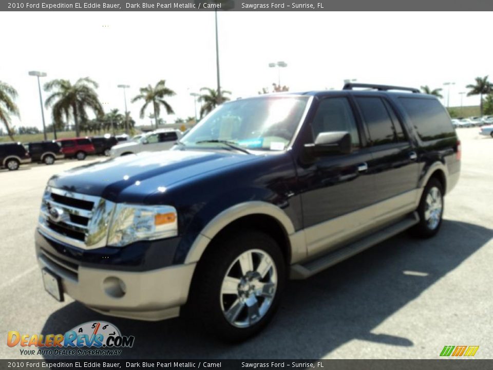 2010 Ford Expedition EL Eddie Bauer Dark Blue Pearl Metallic / Camel Photo #13