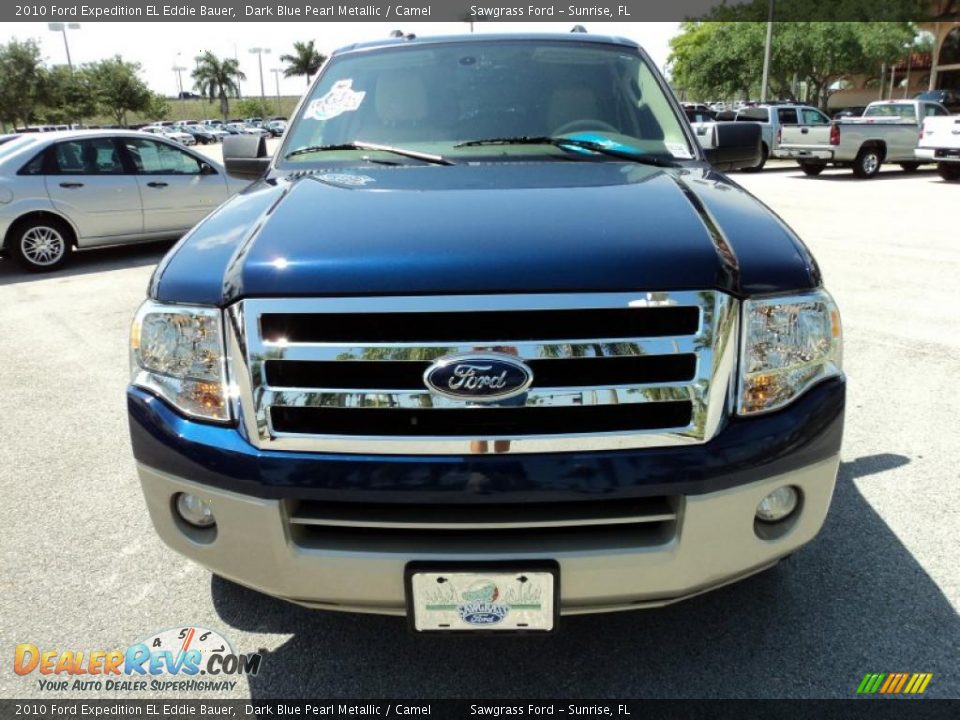 2010 Ford Expedition EL Eddie Bauer Dark Blue Pearl Metallic / Camel Photo #15