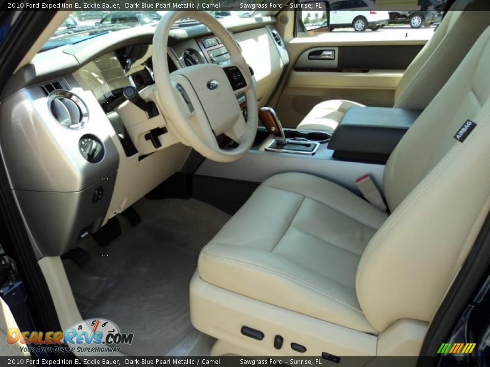 Camel Interior - 2010 Ford Expedition EL Eddie Bauer Photo #17