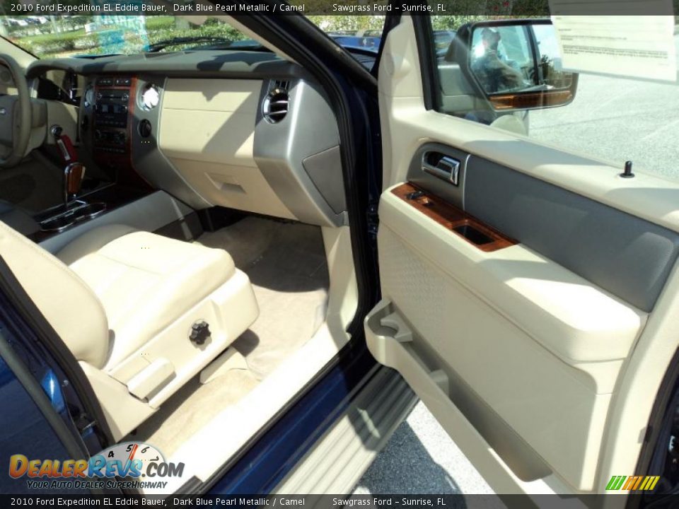 2010 Ford Expedition EL Eddie Bauer Dark Blue Pearl Metallic / Camel Photo #19