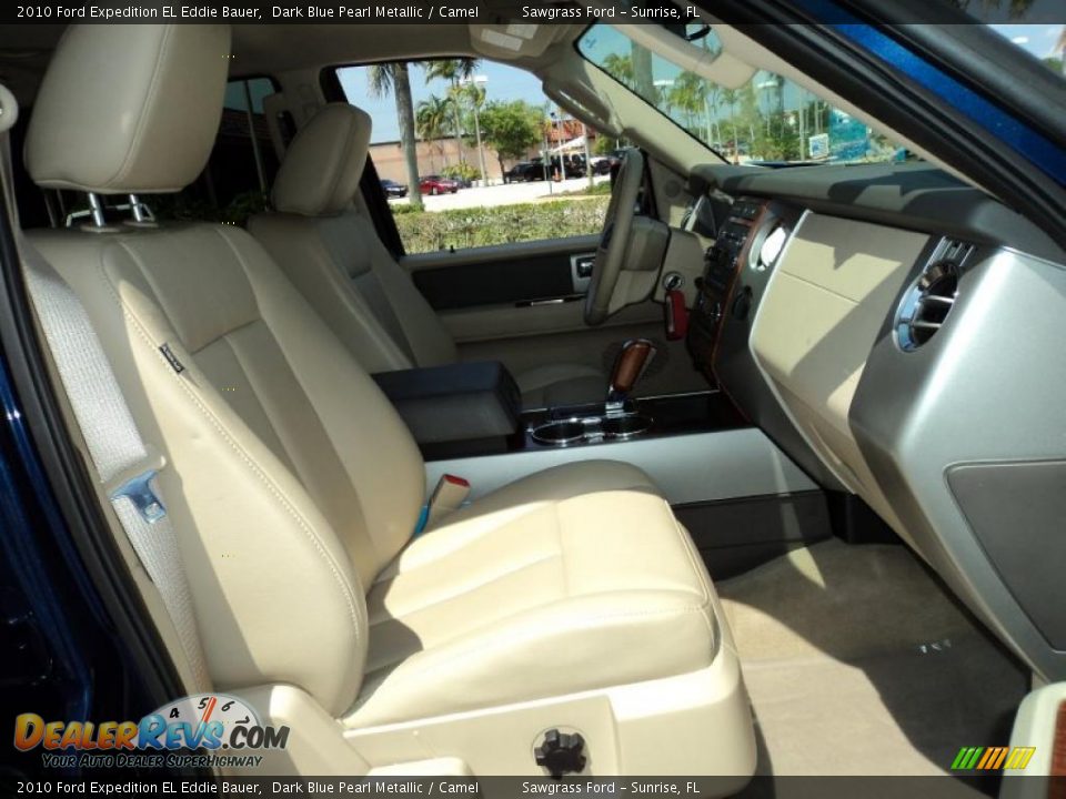2010 Ford Expedition EL Eddie Bauer Dark Blue Pearl Metallic / Camel Photo #20