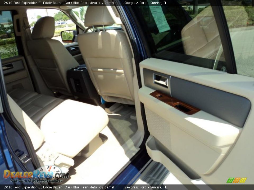 2010 Ford Expedition EL Eddie Bauer Dark Blue Pearl Metallic / Camel Photo #21