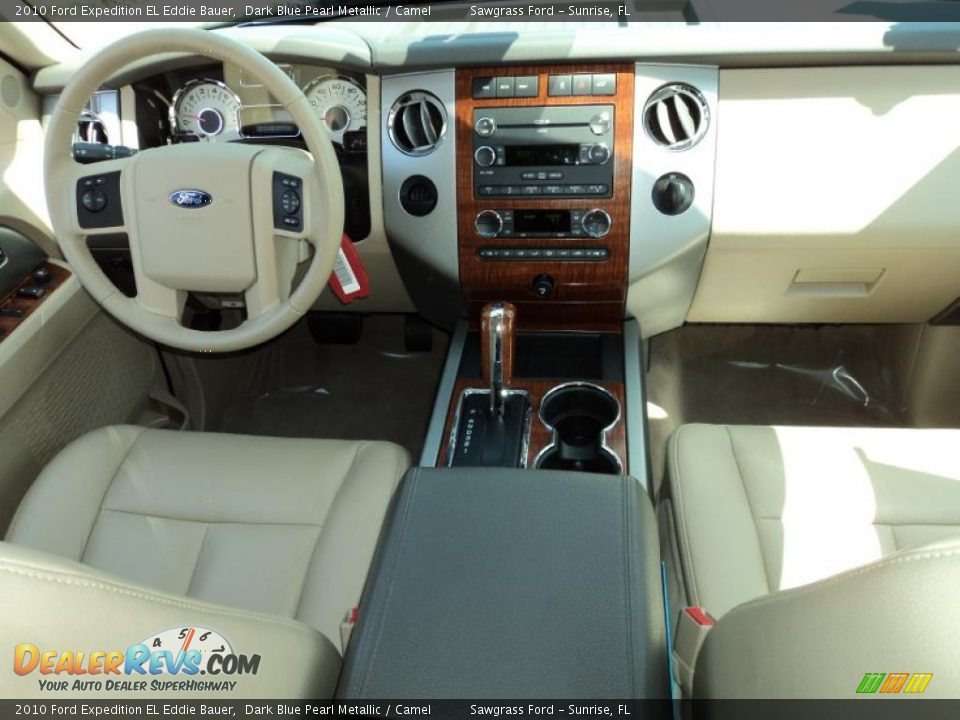 2010 Ford Expedition EL Eddie Bauer Dark Blue Pearl Metallic / Camel Photo #24