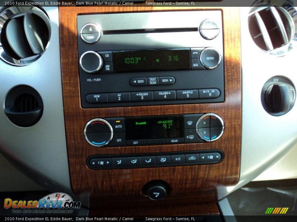 2010 Ford Expedition EL Eddie Bauer Dark Blue Pearl Metallic / Camel Photo #27
