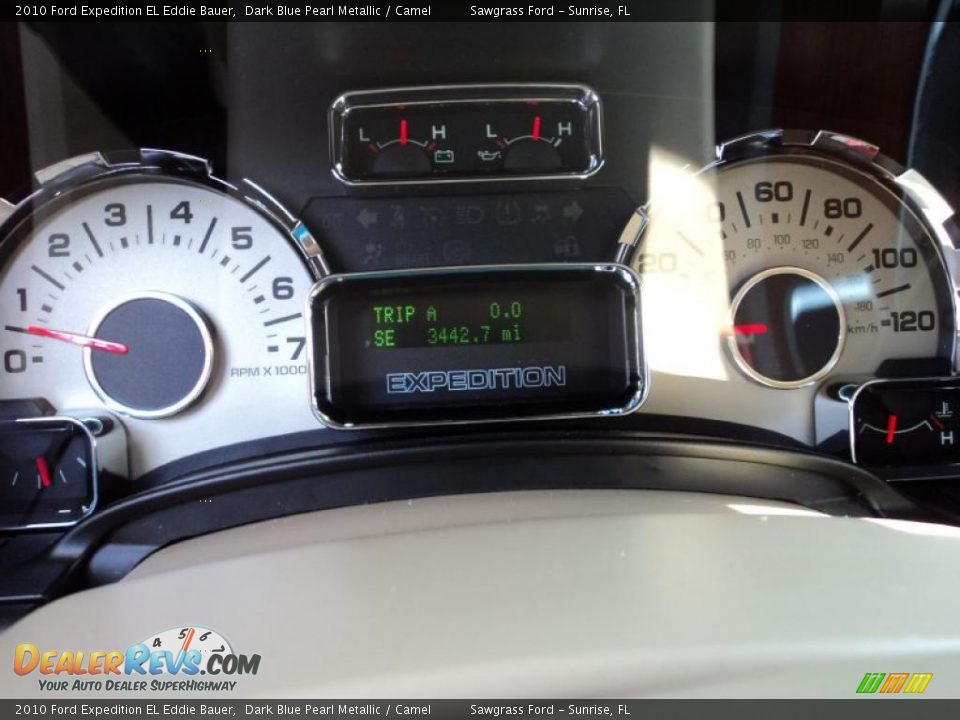 2010 Ford Expedition EL Eddie Bauer Dark Blue Pearl Metallic / Camel Photo #31
