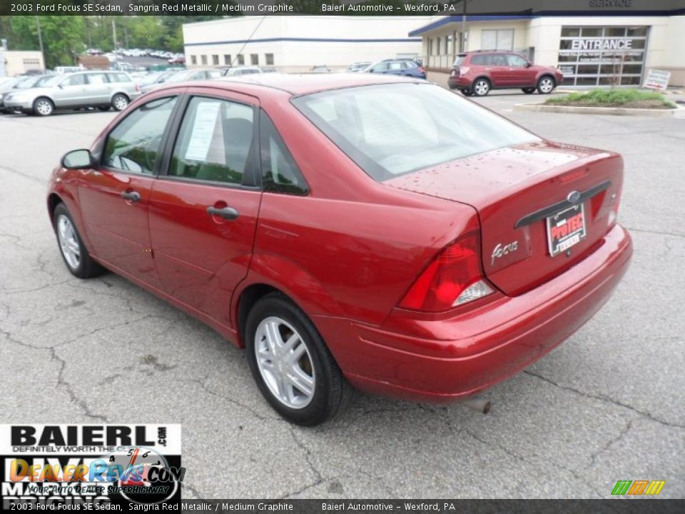 2003 Ford Focus SE Sedan Sangria Red Metallic / Medium Graphite Photo #3