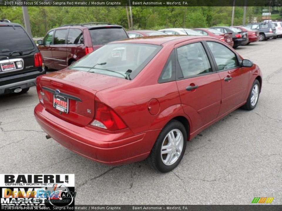 2003 Ford Focus SE Sedan Sangria Red Metallic / Medium Graphite Photo #5
