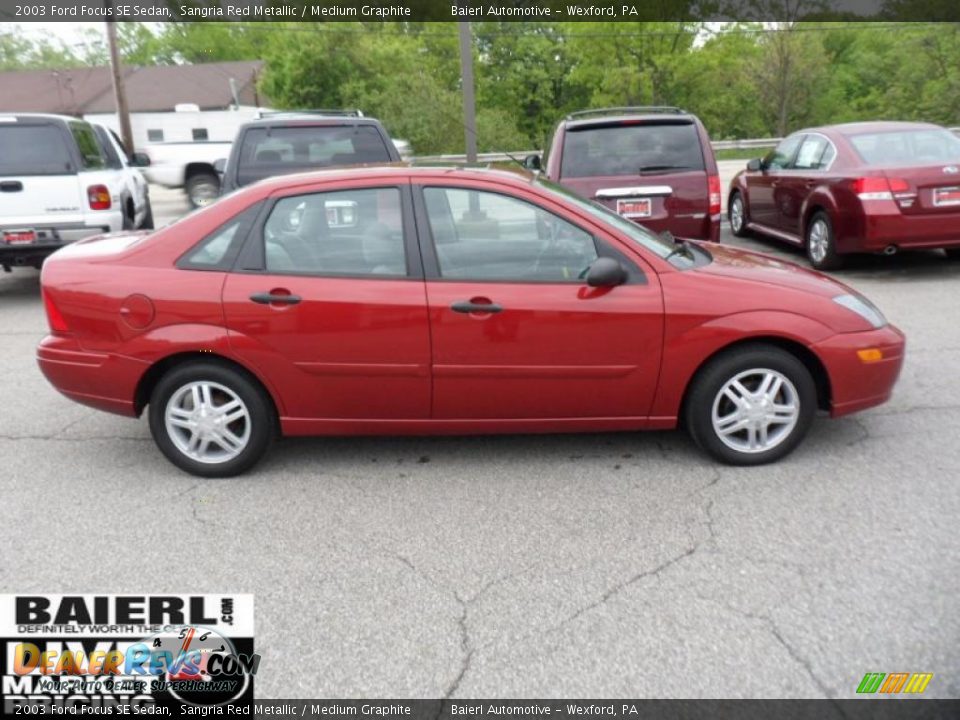 2003 Ford Focus SE Sedan Sangria Red Metallic / Medium Graphite Photo #6