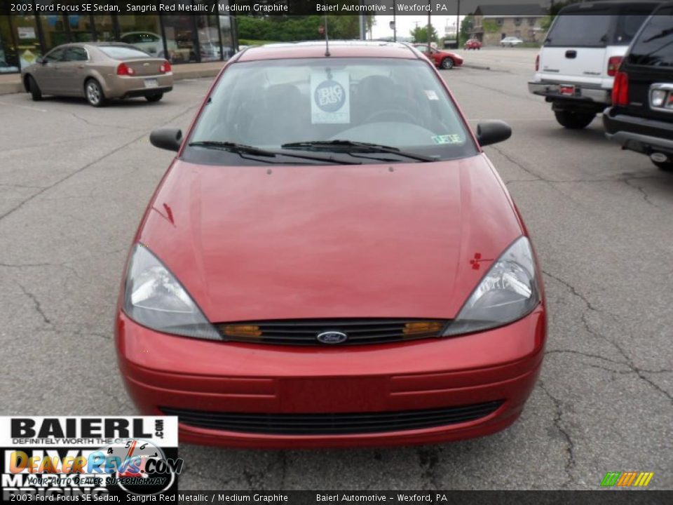 2003 Ford Focus SE Sedan Sangria Red Metallic / Medium Graphite Photo #8