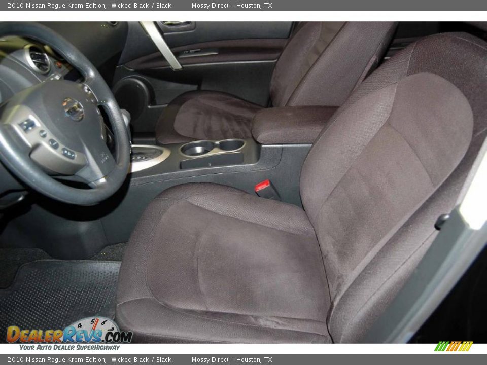 Black Interior - 2010 Nissan Rogue Krom Edition Photo #10