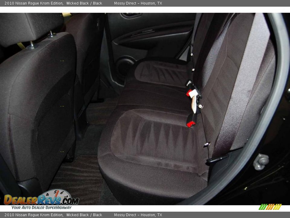 Black Interior - 2010 Nissan Rogue Krom Edition Photo #14