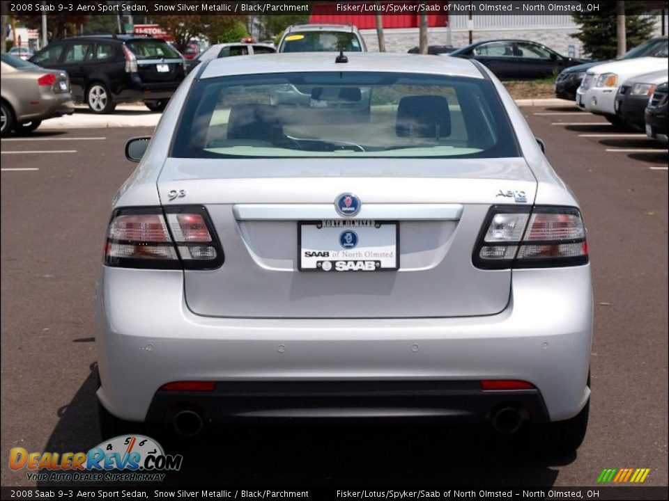 2008 Saab 9-3 Aero Sport Sedan Snow Silver Metallic / Black/Parchment Photo #7
