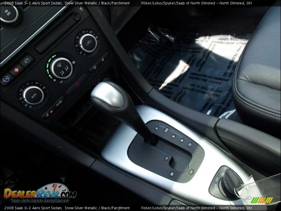 2008 Saab 9-3 Aero Sport Sedan Snow Silver Metallic / Black/Parchment Photo #19