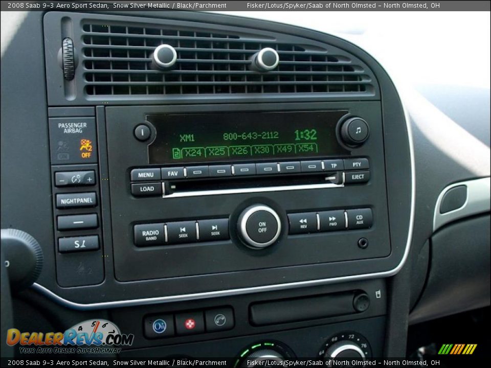 2008 Saab 9-3 Aero Sport Sedan Snow Silver Metallic / Black/Parchment Photo #20