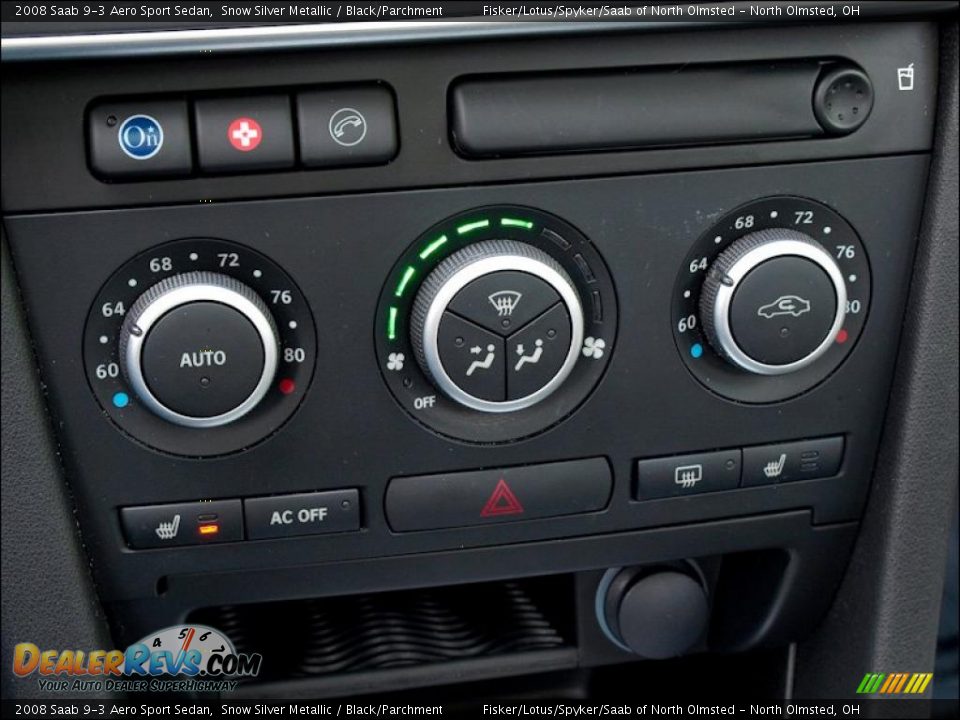 2008 Saab 9-3 Aero Sport Sedan Snow Silver Metallic / Black/Parchment Photo #21