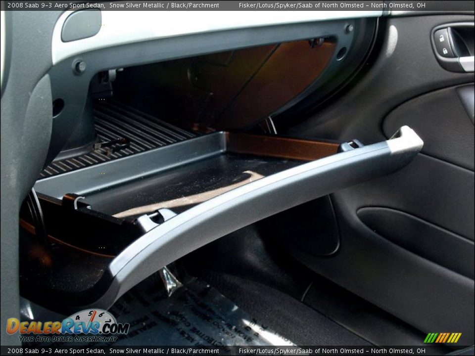 2008 Saab 9-3 Aero Sport Sedan Snow Silver Metallic / Black/Parchment Photo #23