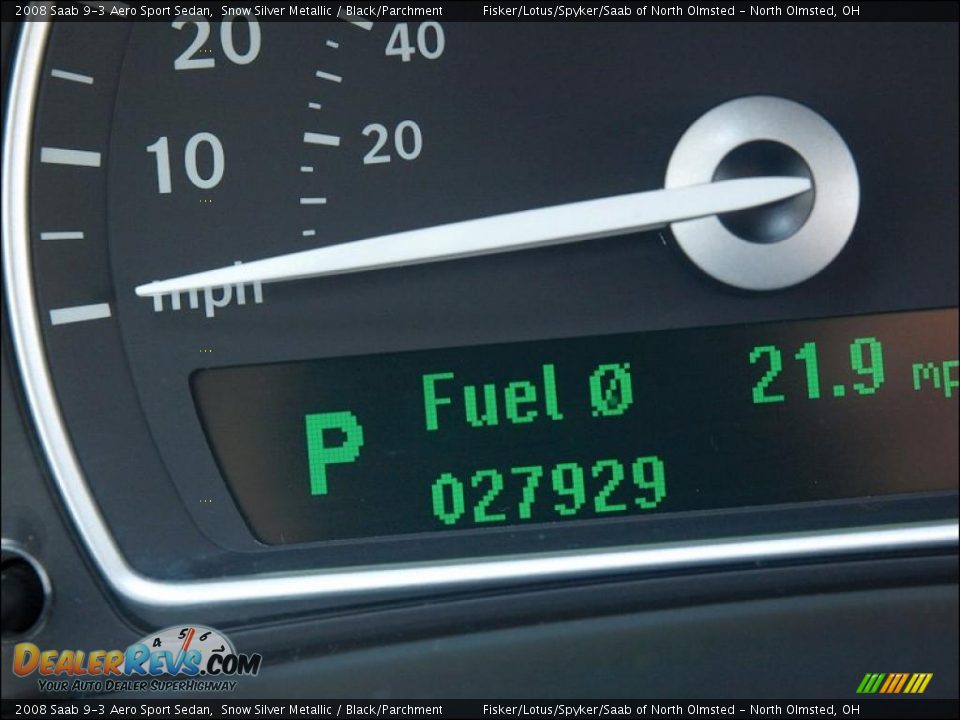2008 Saab 9-3 Aero Sport Sedan Snow Silver Metallic / Black/Parchment Photo #24