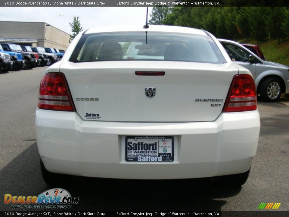2010 Dodge Avenger SXT Stone White / Dark Slate Gray Photo #6