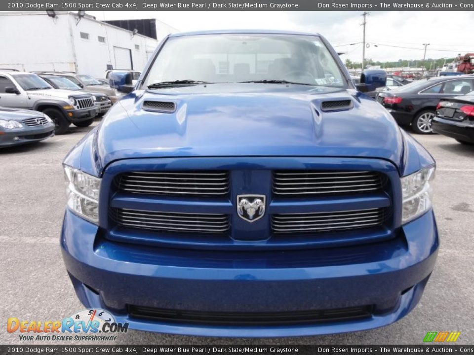 2010 Dodge Ram 1500 Sport Crew Cab 4x4 Deep Water Blue Pearl / Dark Slate/Medium Graystone Photo #3