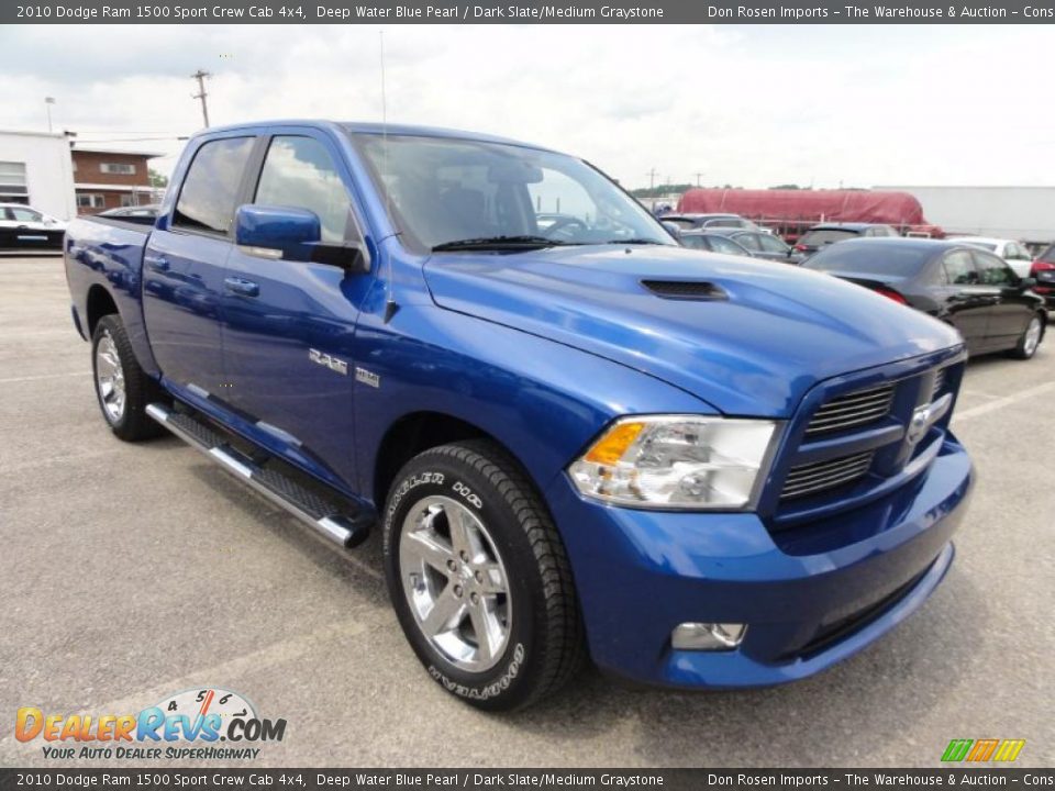 2010 Dodge Ram 1500 Sport Crew Cab 4x4 Deep Water Blue Pearl / Dark Slate/Medium Graystone Photo #4